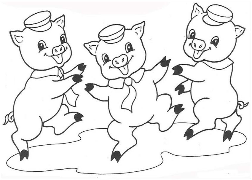 Pig coloring #4, Download drawings