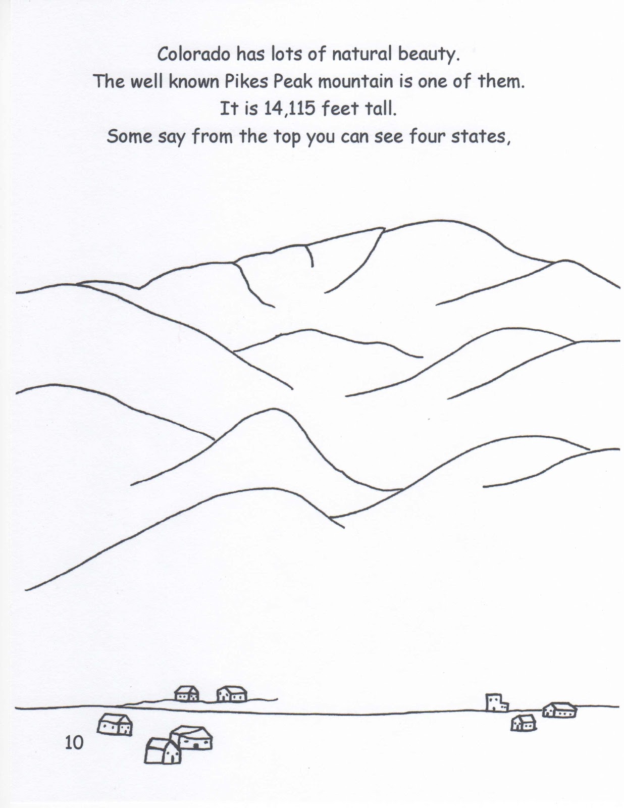 Pikes Peak coloring #7, Download drawings