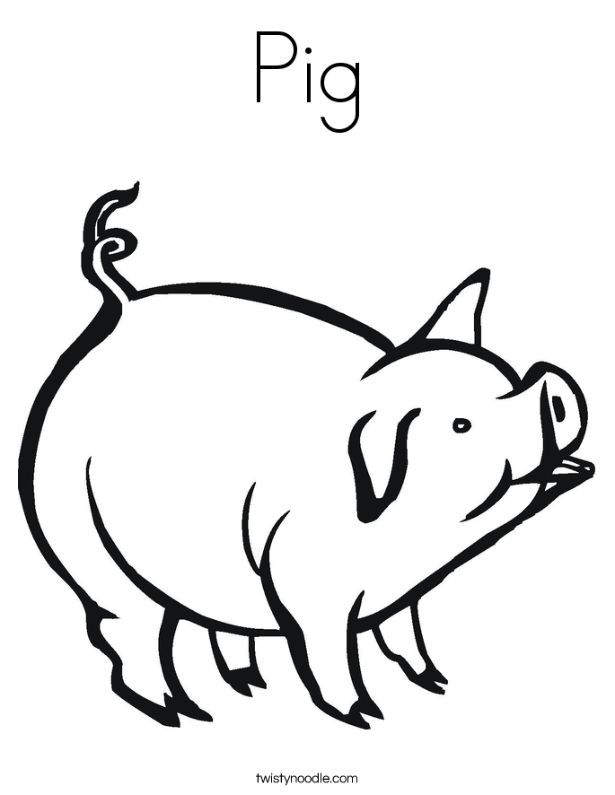 Pig coloring #20, Download drawings