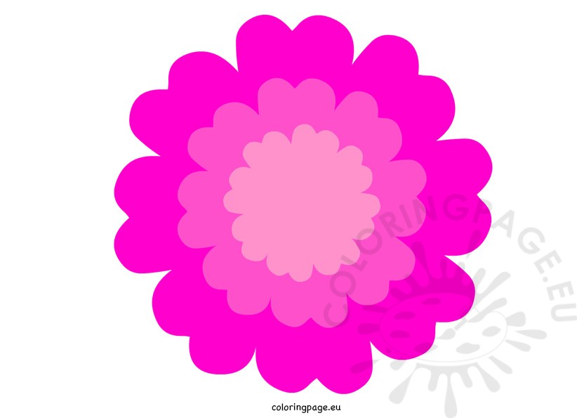 Pink Flower coloring #18, Download drawings