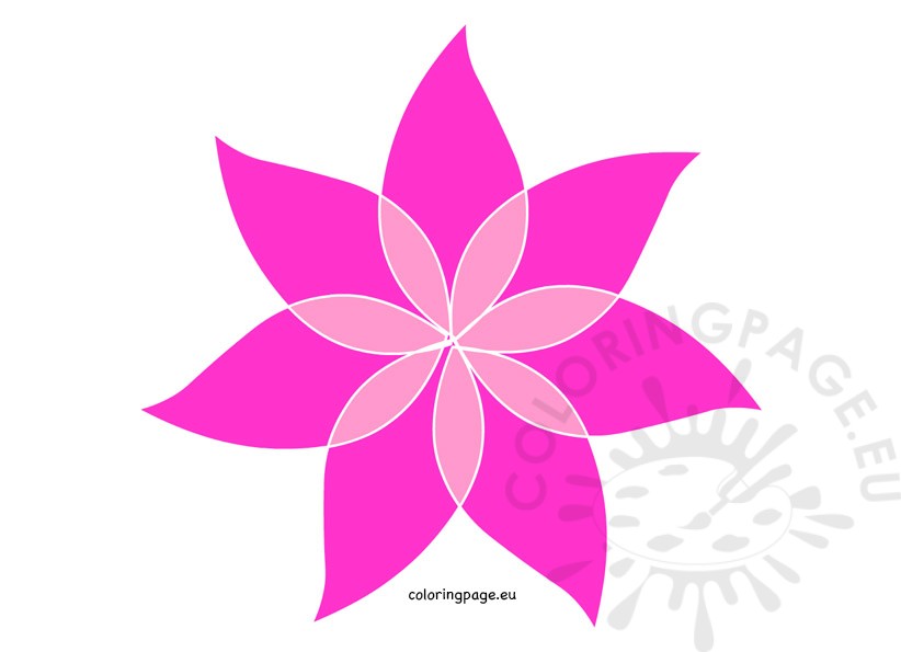 Pink Flower coloring #2, Download drawings