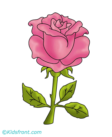 Pink Rose coloring #19, Download drawings
