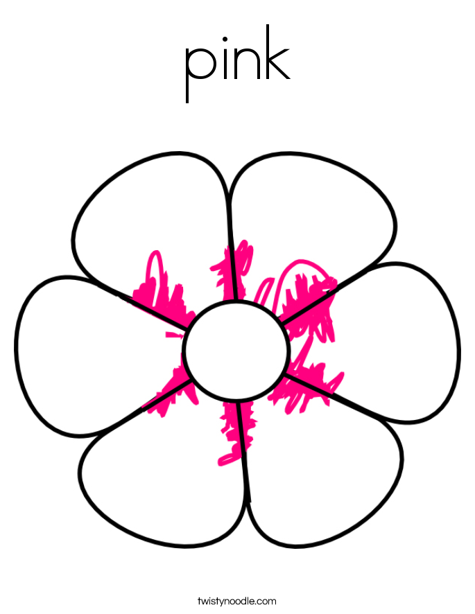 Pink Flower coloring #19, Download drawings