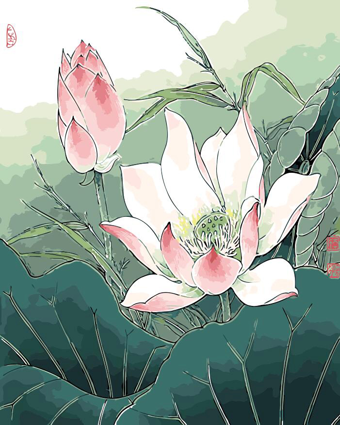 Pink Lily coloring #14, Download drawings