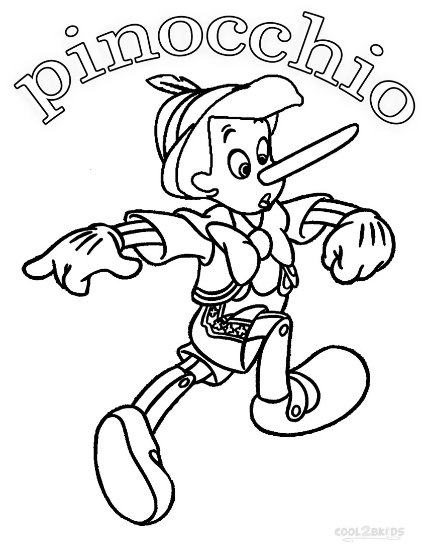 Pinocchio coloring #1, Download drawings