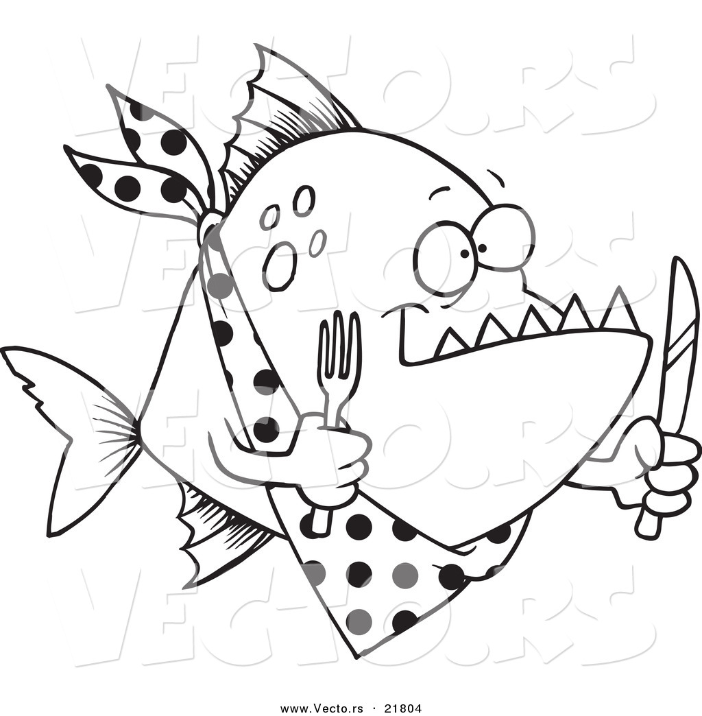 Piranha coloring #7, Download drawings