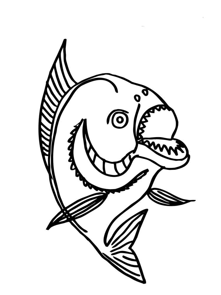 Piranha coloring #13, Download drawings
