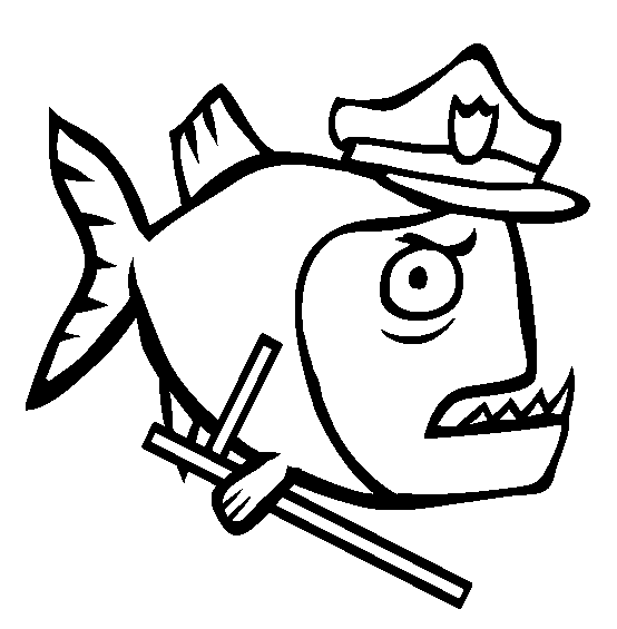 Piranha coloring #18, Download drawings