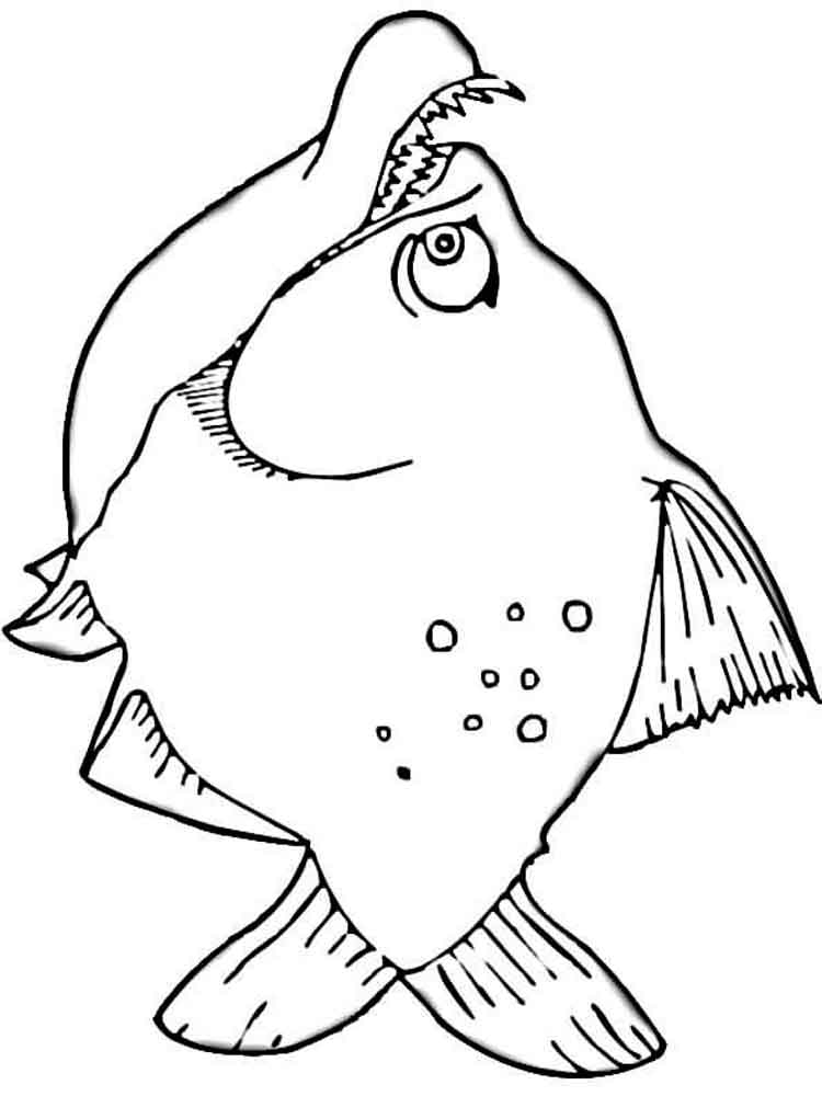 Piranha coloring #15, Download drawings