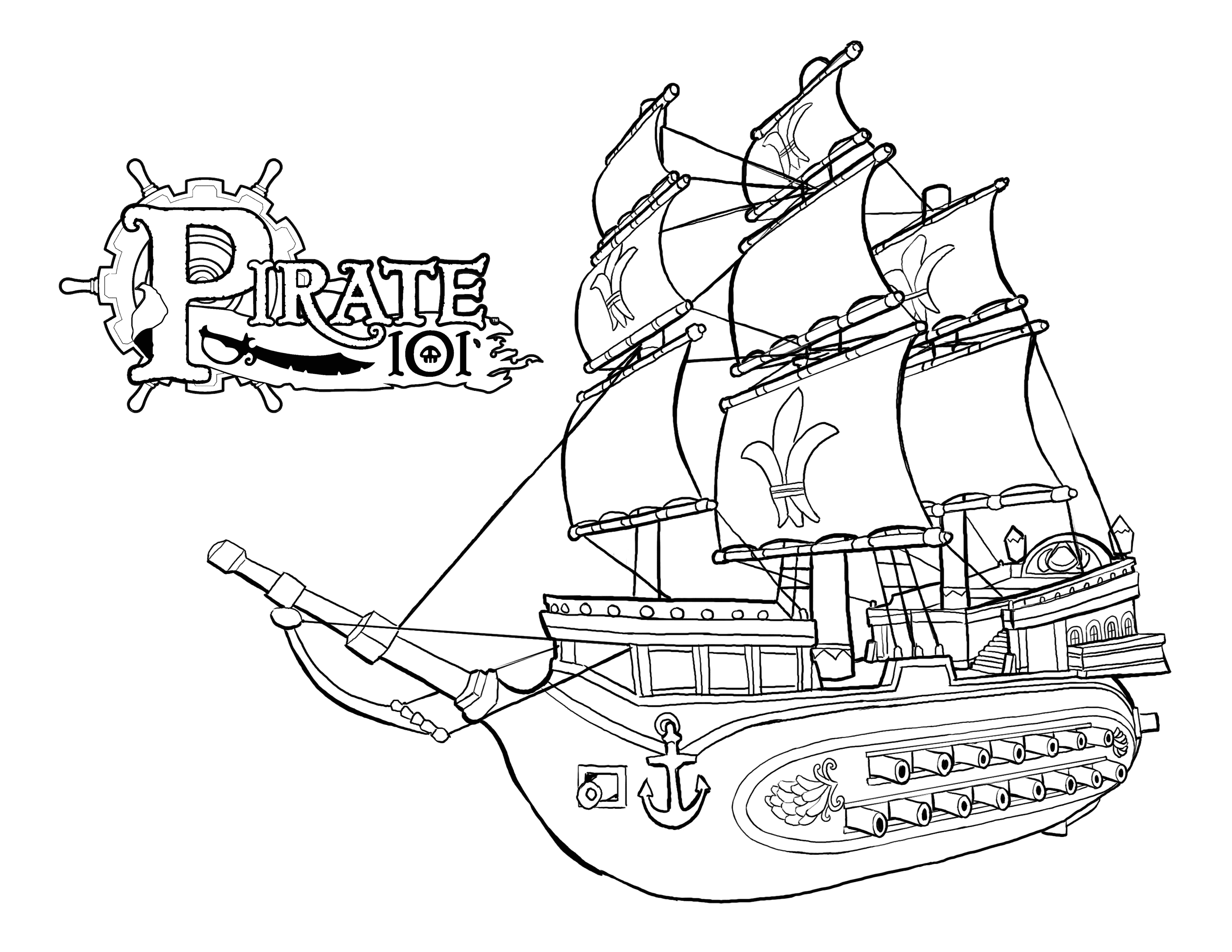 Pirate coloring #2, Download drawings