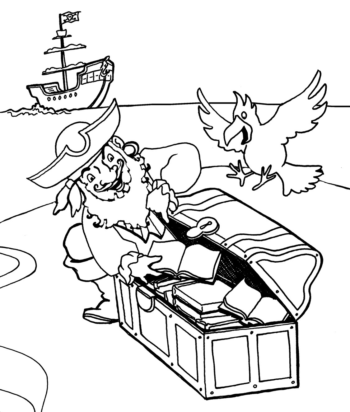 Pirate coloring #17, Download drawings