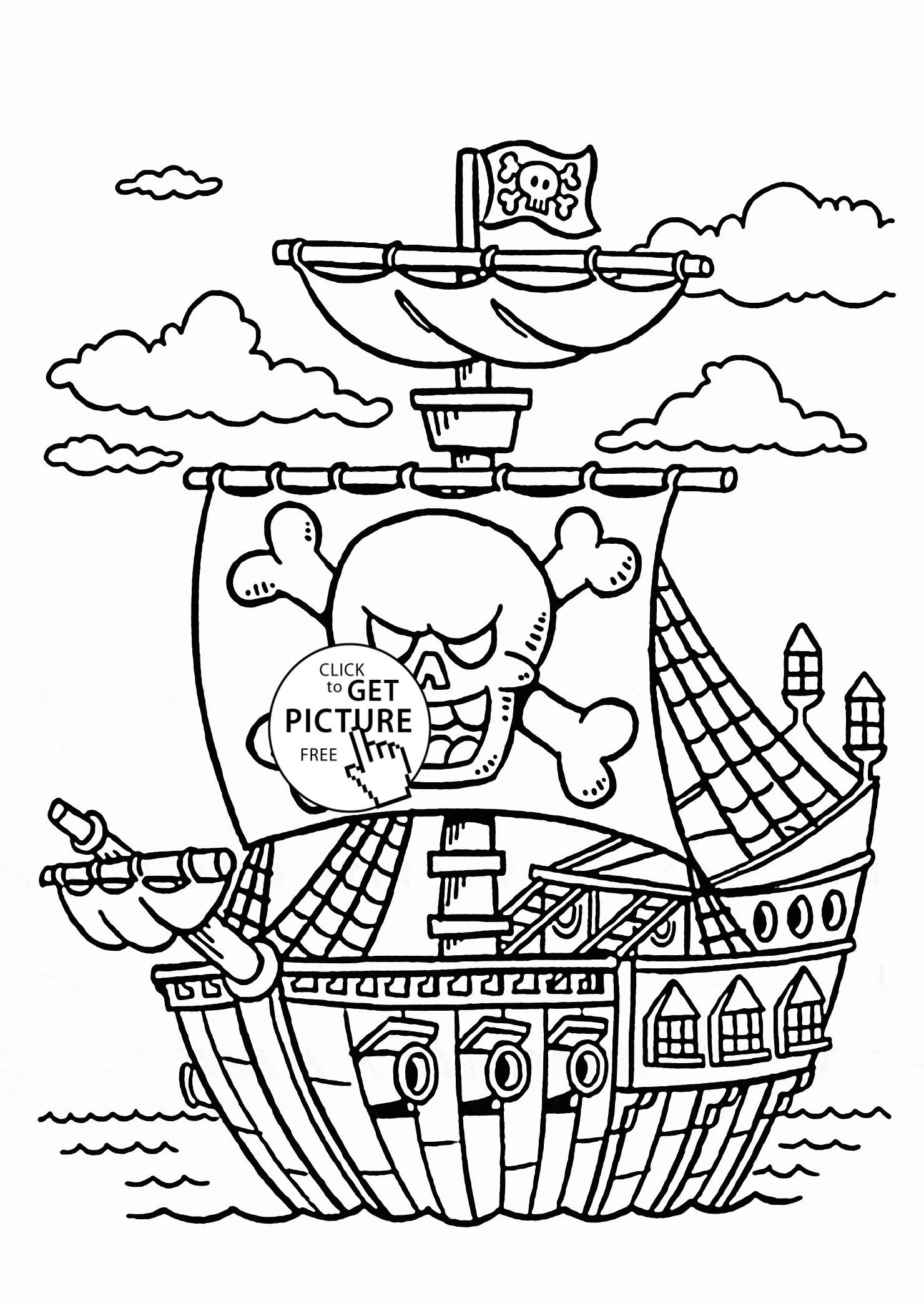Pirate Ship coloring #7, Download drawings