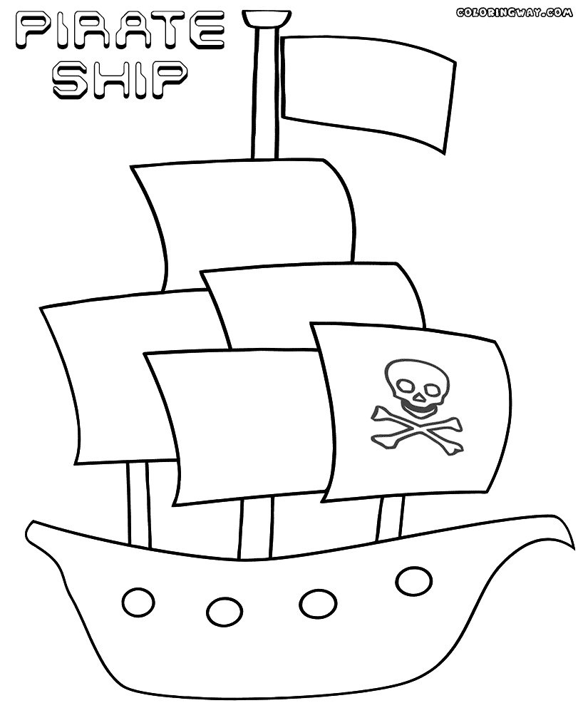 Pirate Ship coloring #4, Download drawings