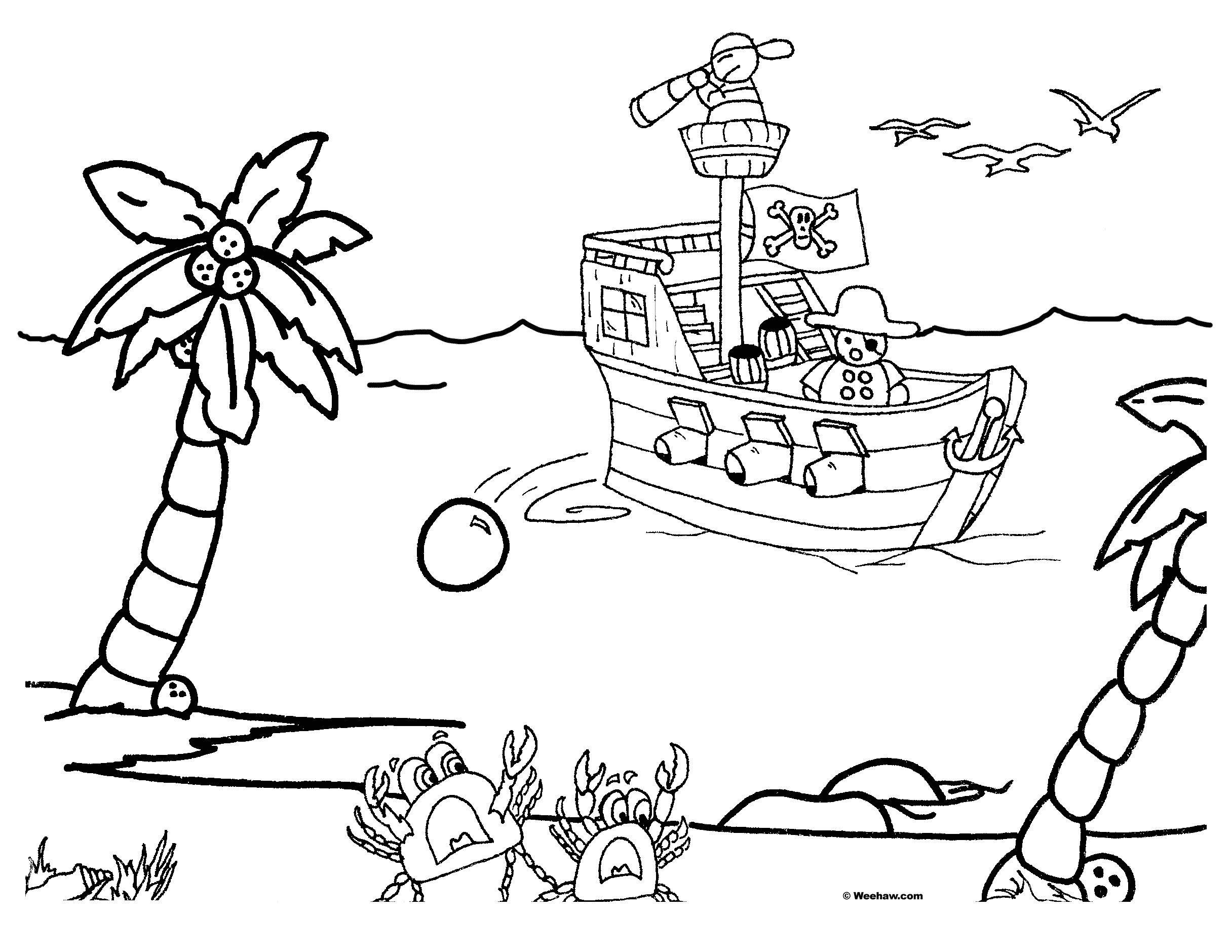 Pirate Ship coloring #2, Download drawings