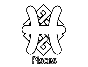Pisces coloring #4, Download drawings