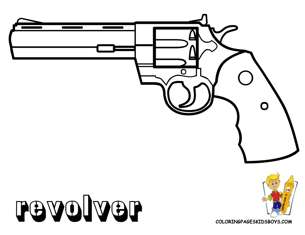 Pistol coloring #8, Download drawings