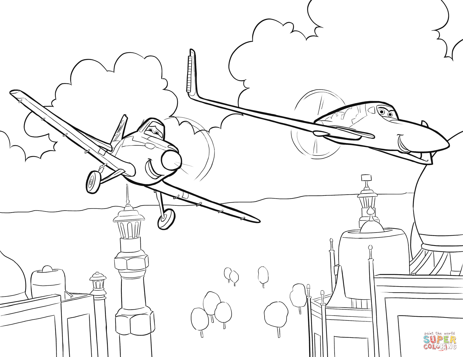 Planes coloring #7, Download drawings
