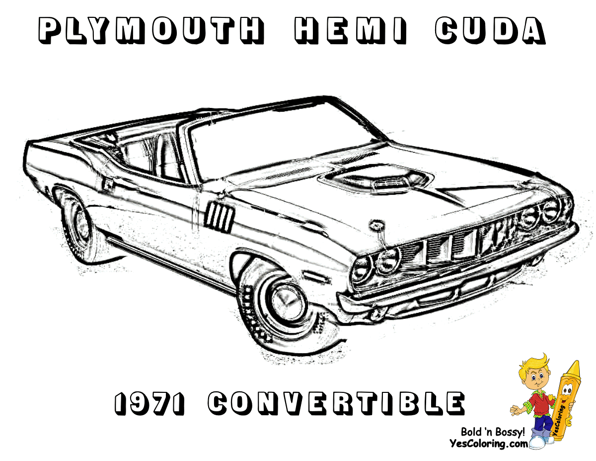 Plymouth Barracuda coloring #20, Download drawings