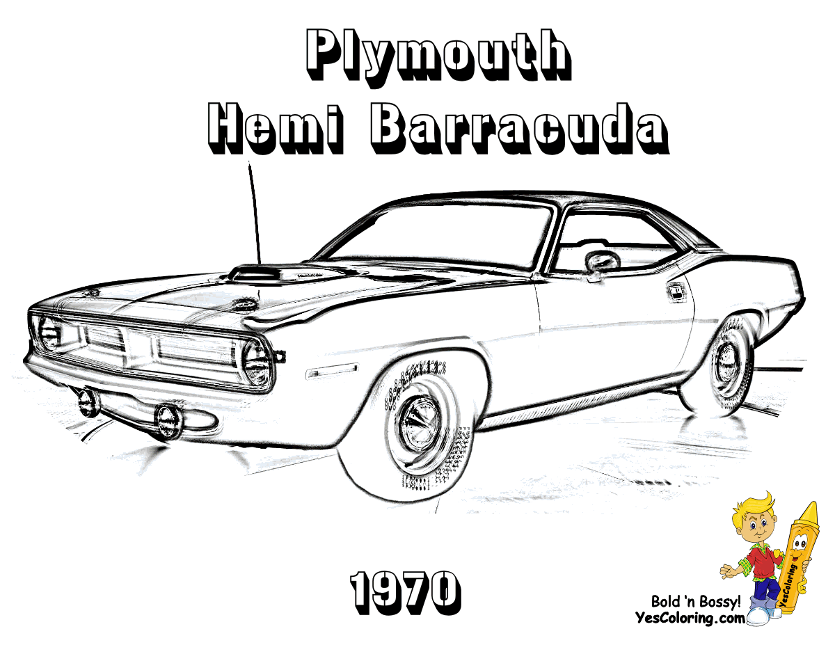 Plymouth Barracuda coloring #17, Download drawings