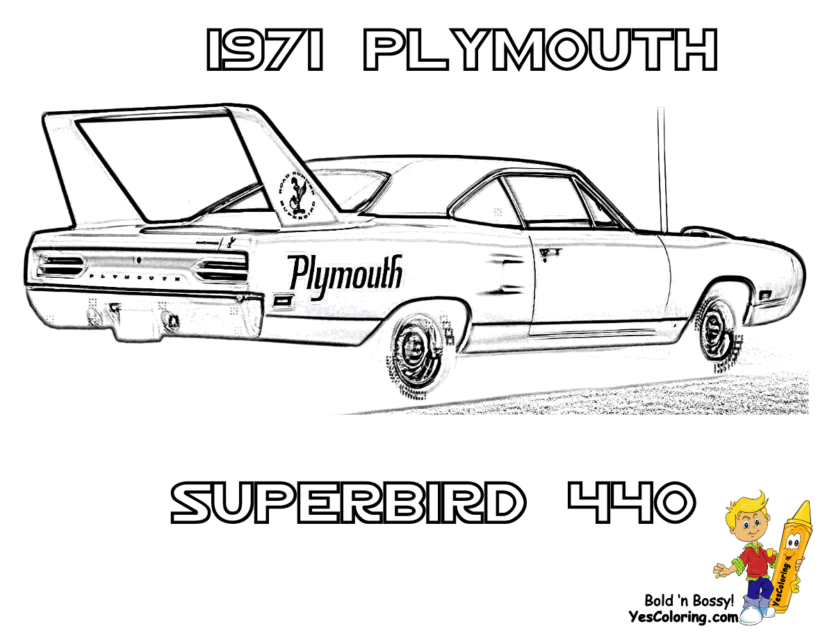 Plymouth Barracuda coloring #12, Download drawings