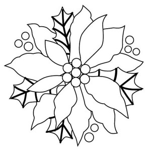 Poinsettia coloring #19, Download drawings
