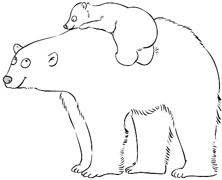 Polar  Bear coloring #14, Download drawings