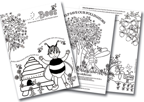 Pollination coloring #6, Download drawings