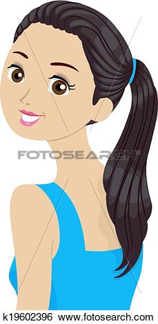 Ponytail clipart #10, Download drawings