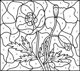 Poppy coloring #6, Download drawings