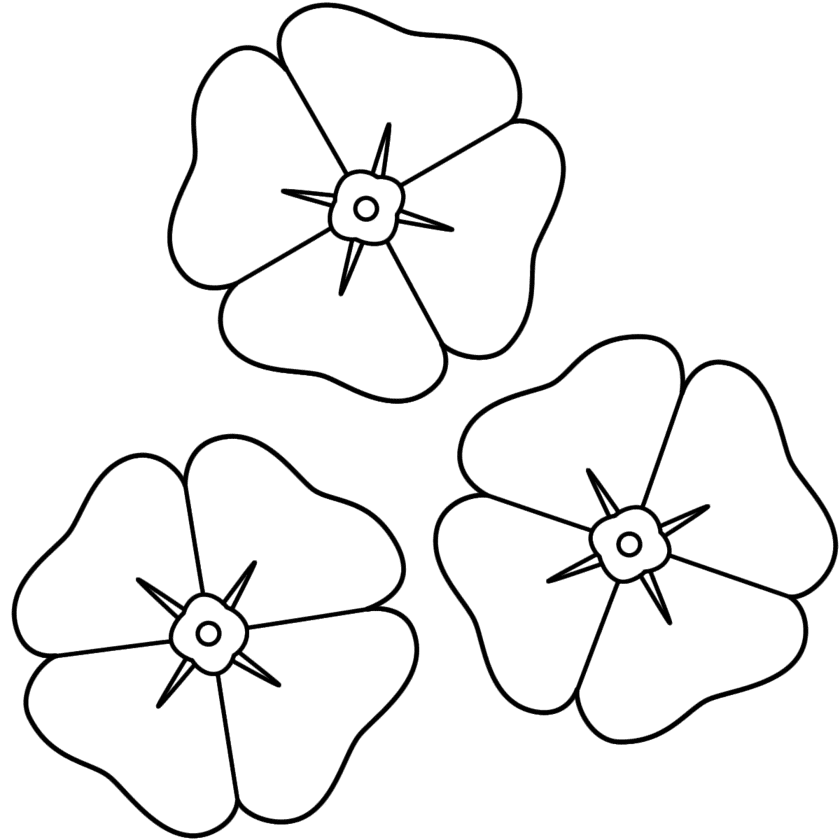 Poppy coloring #19, Download drawings