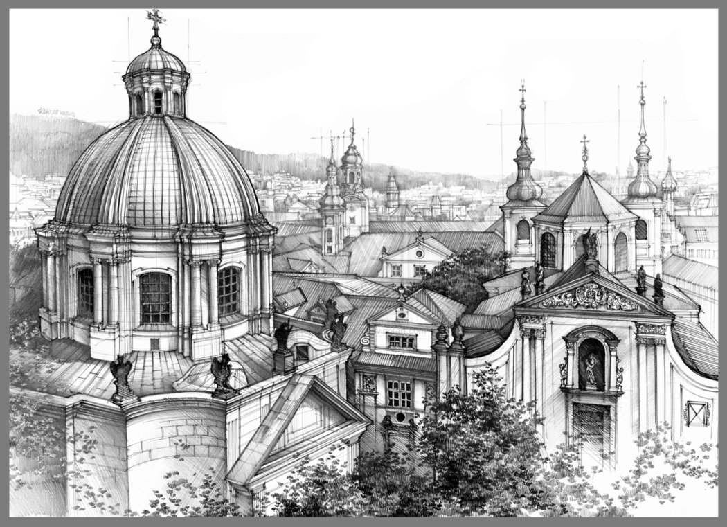 Prague coloring #7, Download drawings