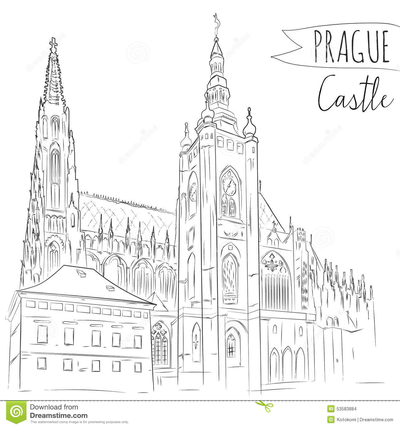 Prague coloring #10, Download drawings