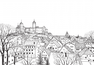 Prague coloring #20, Download drawings
