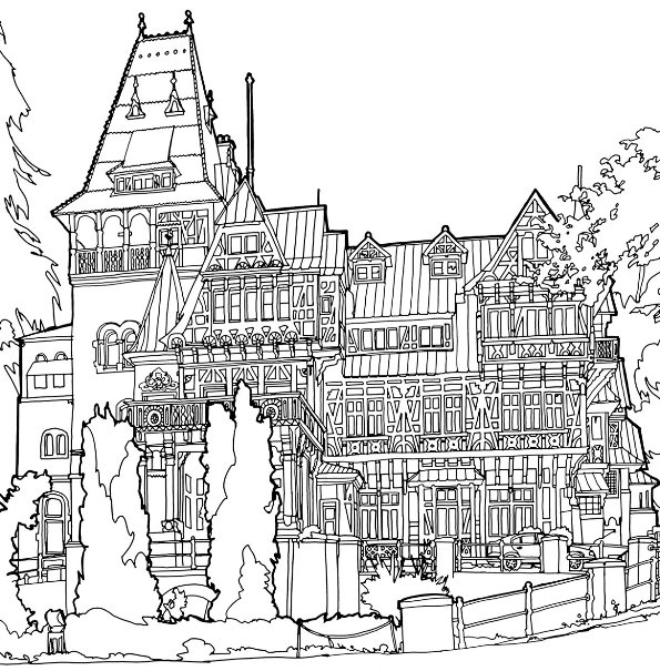 Prague coloring #11, Download drawings