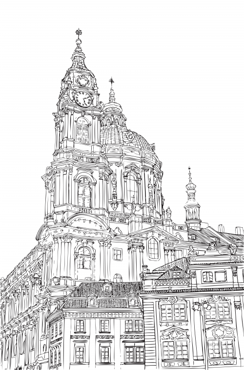 Prague coloring #18, Download drawings