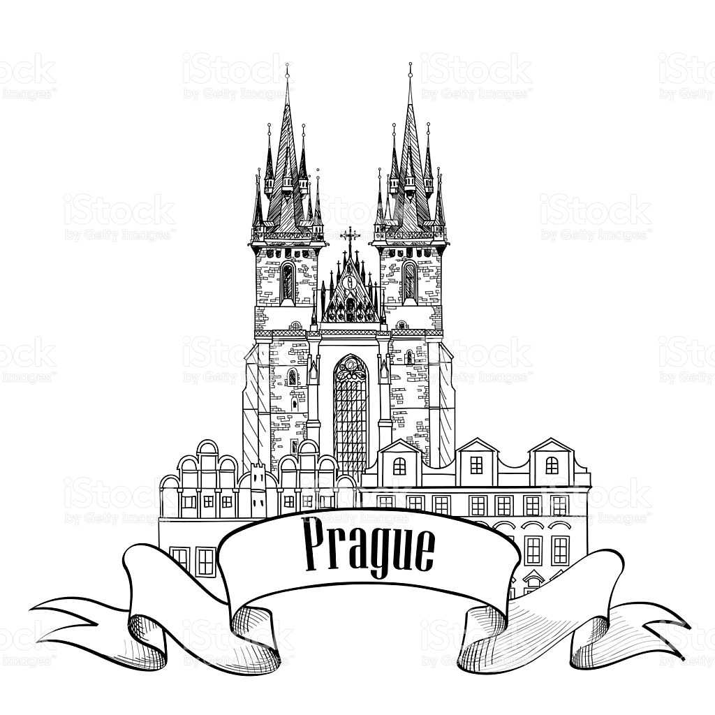 Prague coloring #9, Download drawings