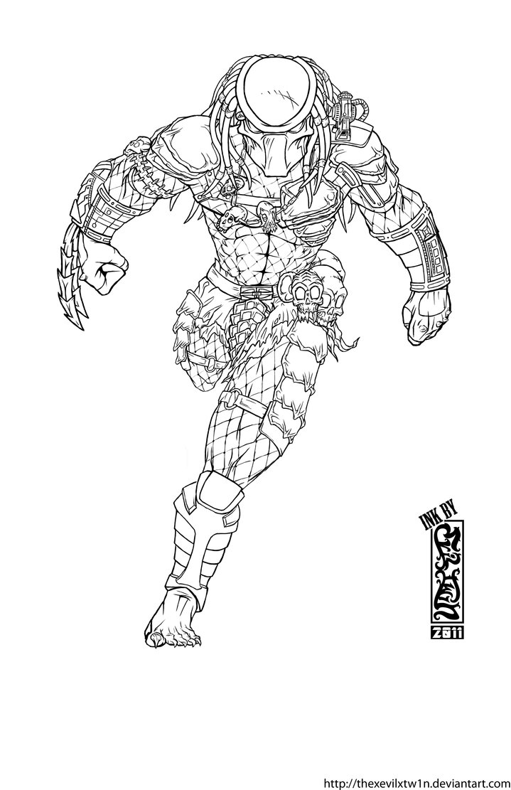 Predator coloring #16, Download drawings