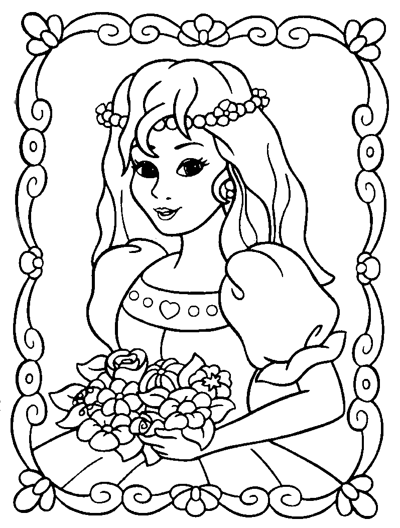 Princess coloring #18, Download drawings