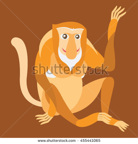 Proboscis Monkey coloring #11, Download drawings