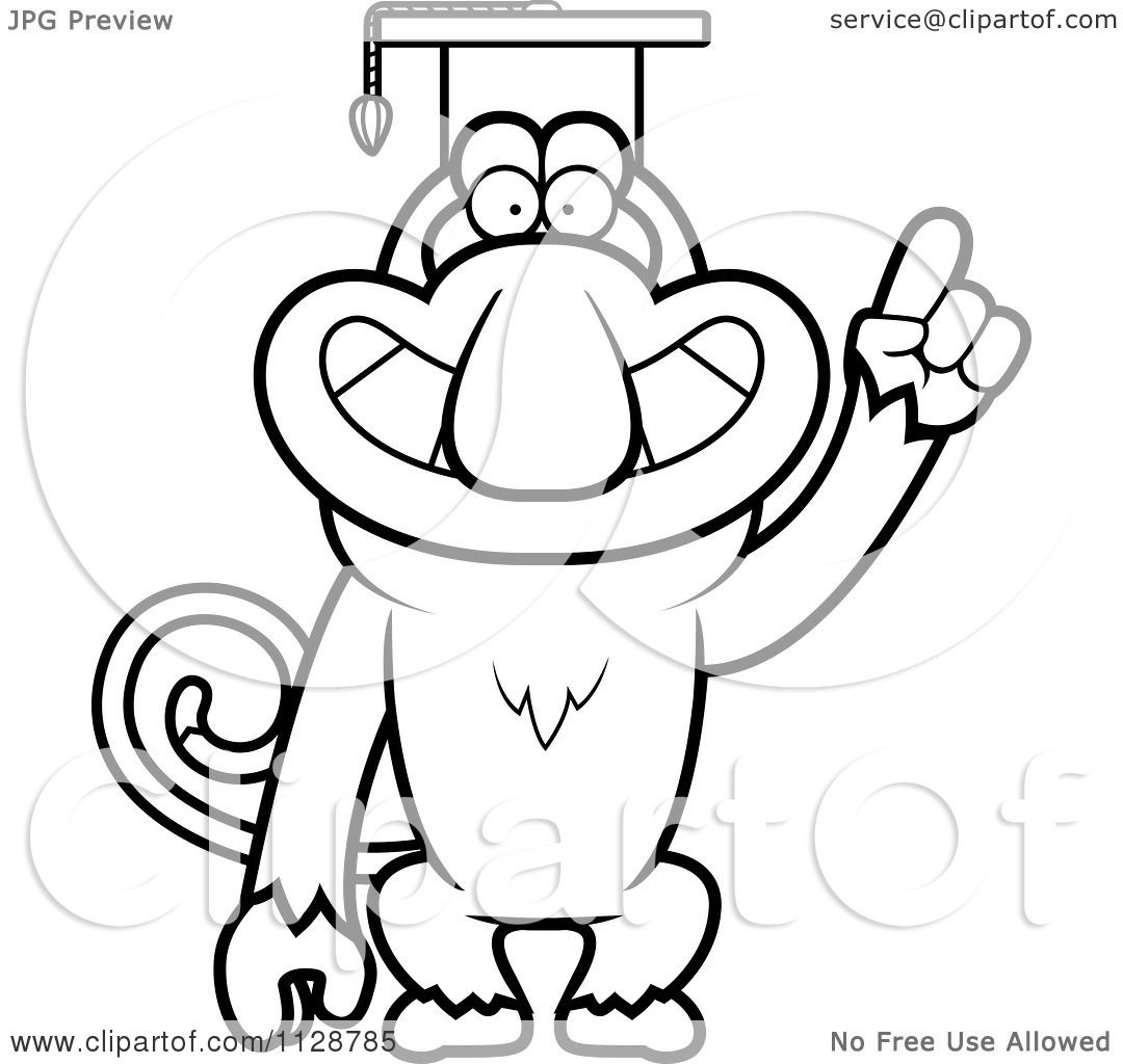 Proboscis Monkey coloring #9, Download drawings