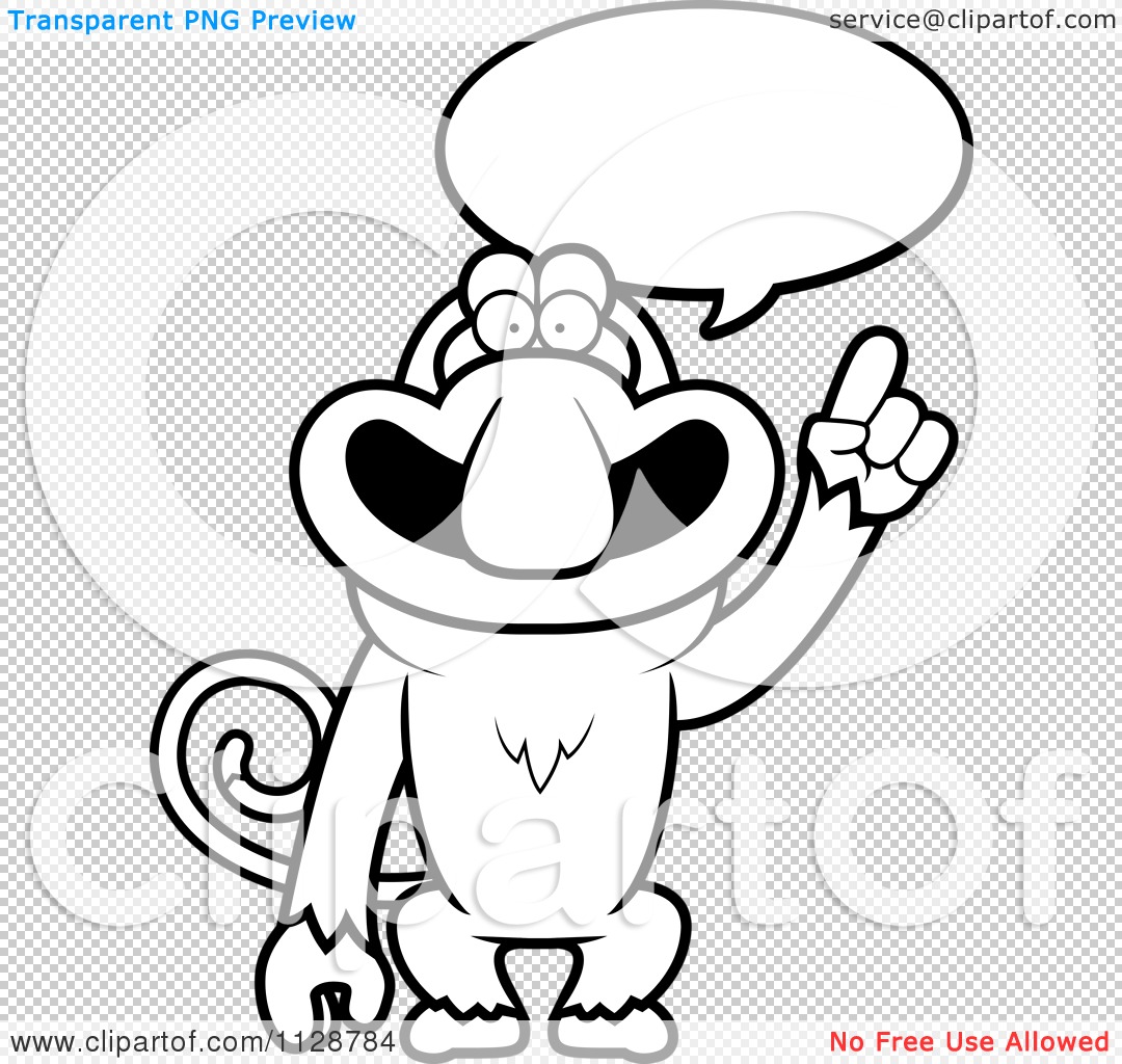 Proboscis Monkey coloring #5, Download drawings