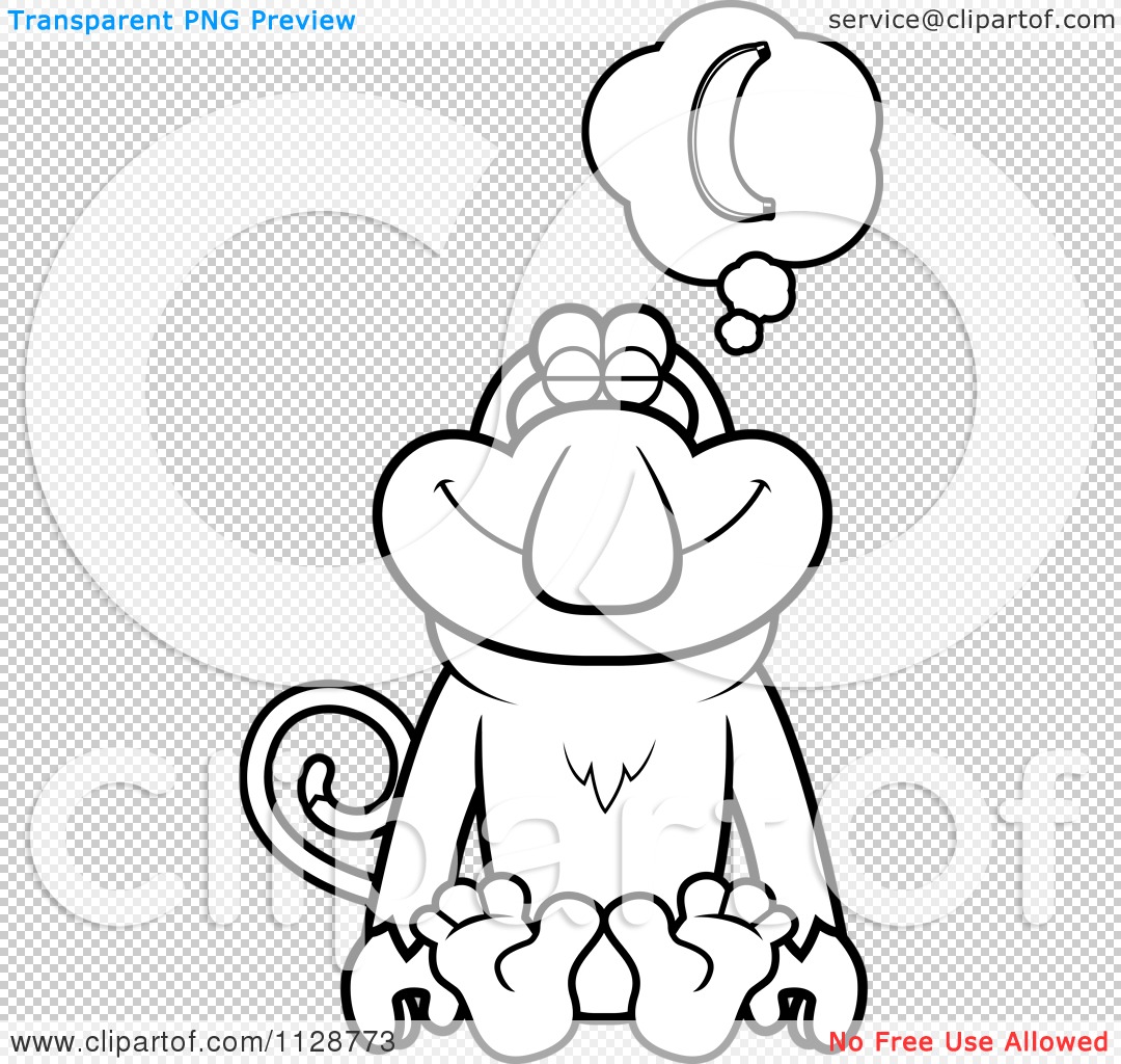 Proboscis Monkey coloring #4, Download drawings