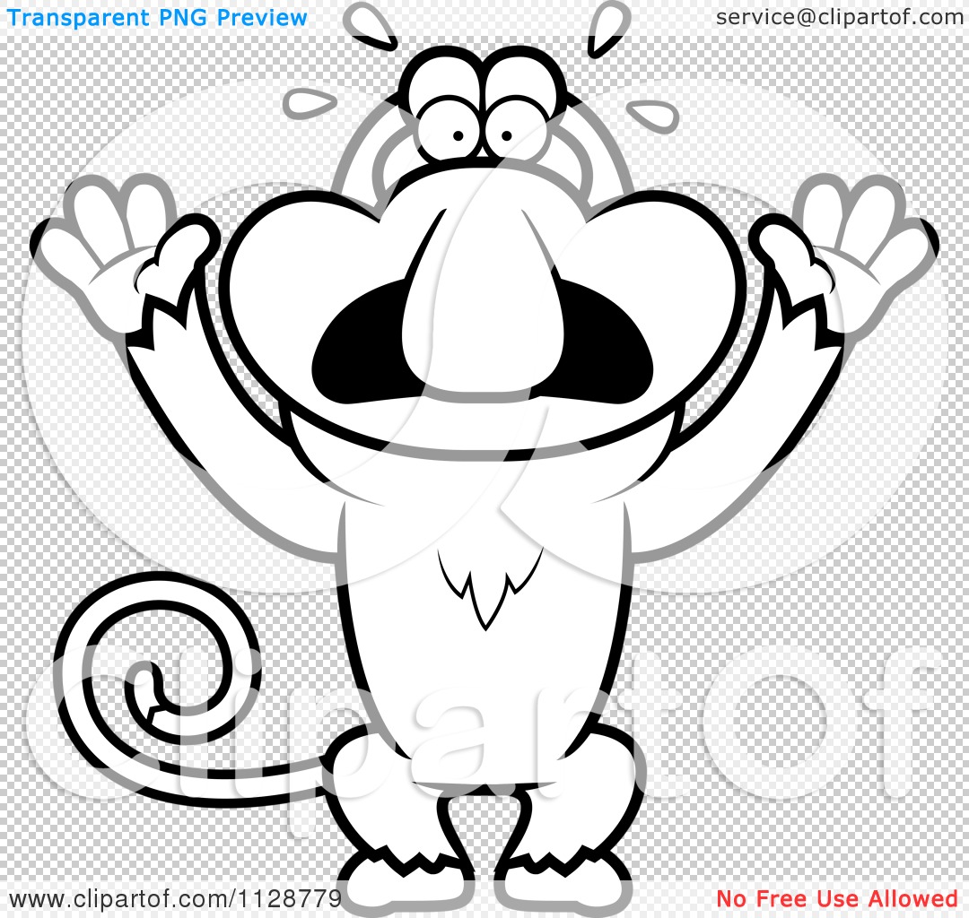 Proboscis Monkey coloring #2, Download drawings