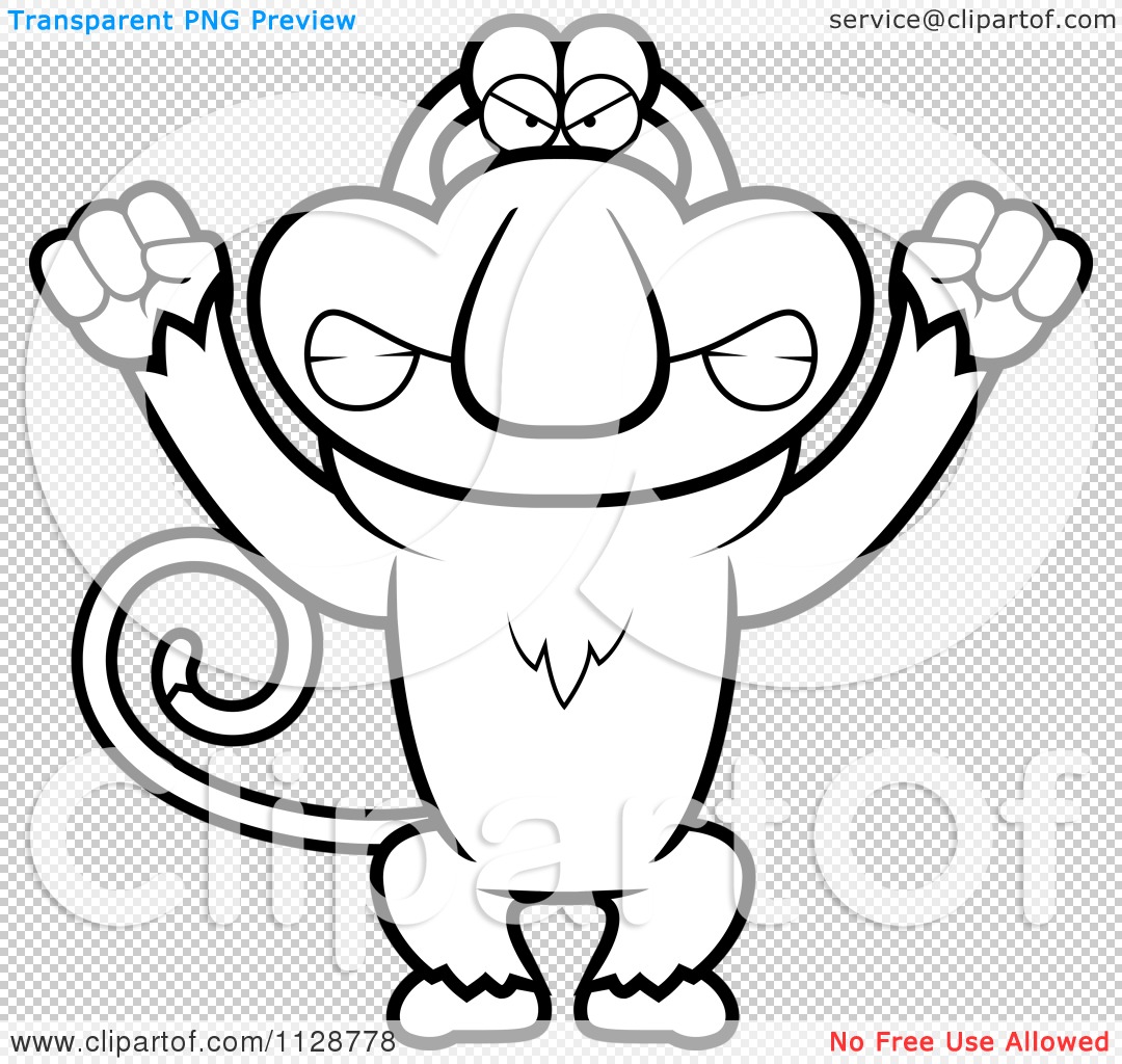 Proboscis Monkey coloring #1, Download drawings