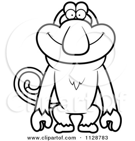 Proboscis Monkey coloring #15, Download drawings