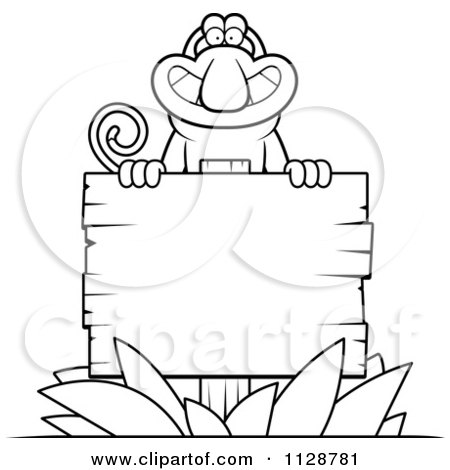 Proboscis Monkey coloring #12, Download drawings