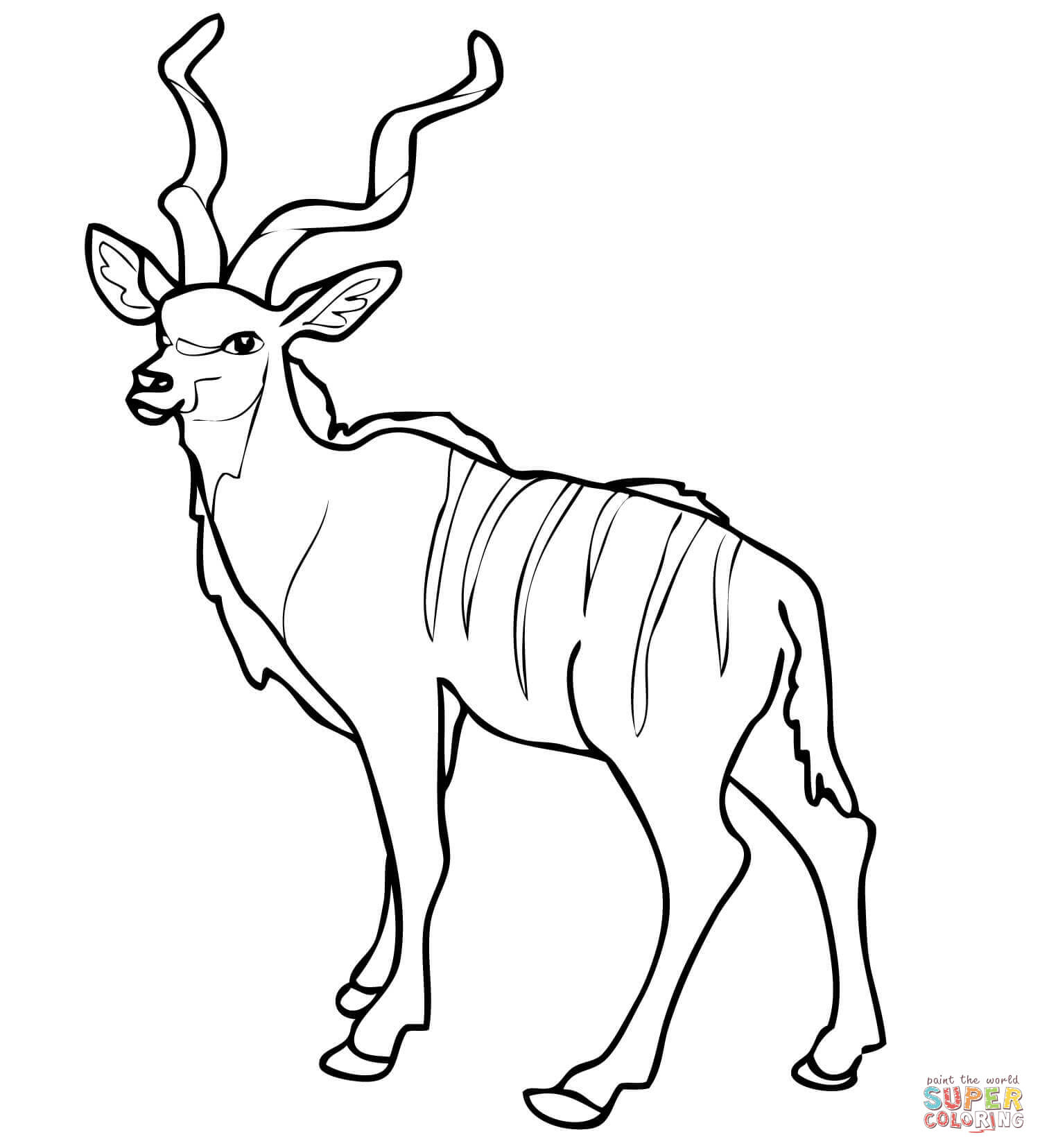 Pronghorn Antelope coloring #20, Download drawings