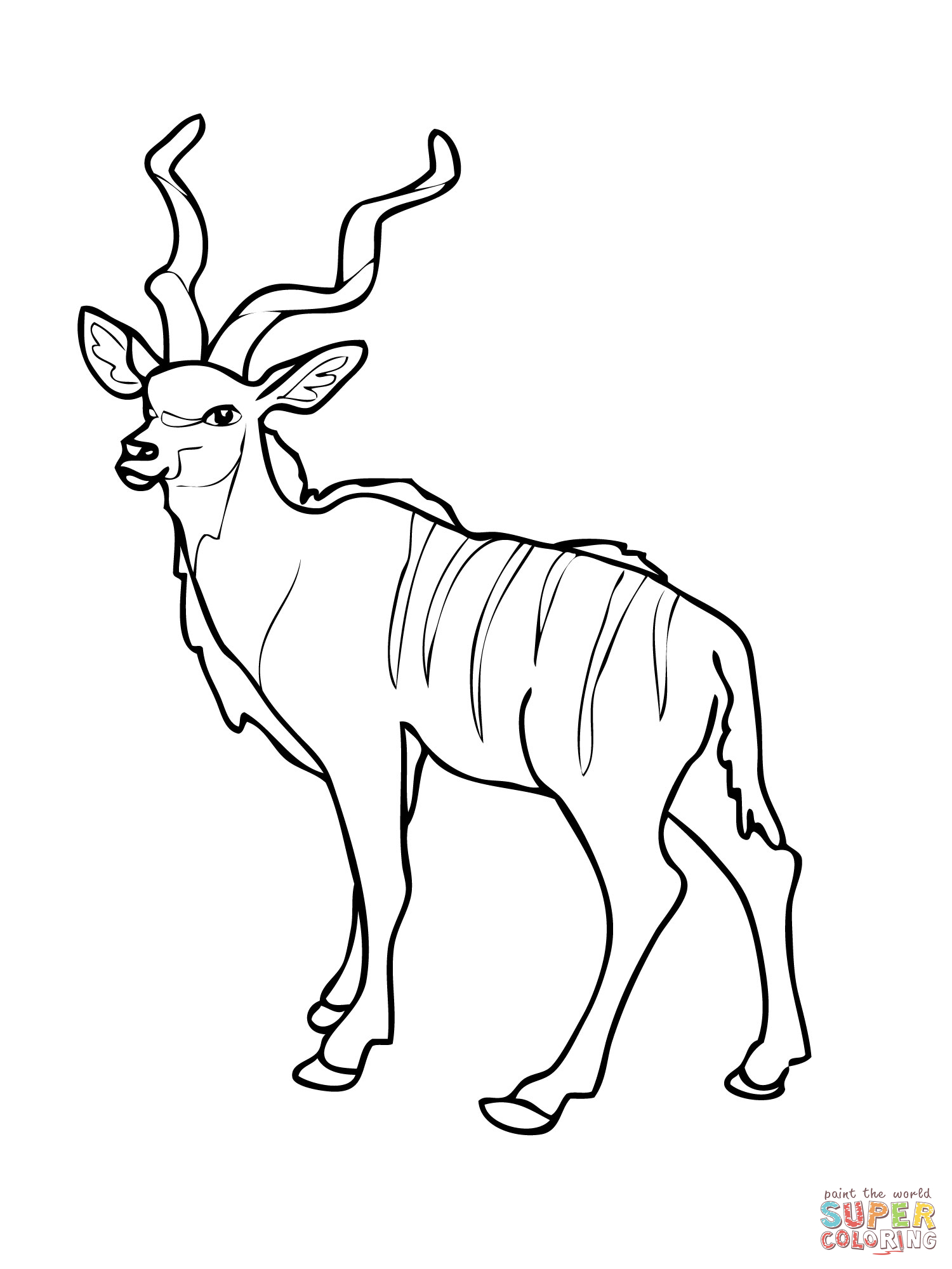 Pronghorn Antelope coloring #8, Download drawings