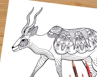 Pronghorn Antelope coloring #19, Download drawings