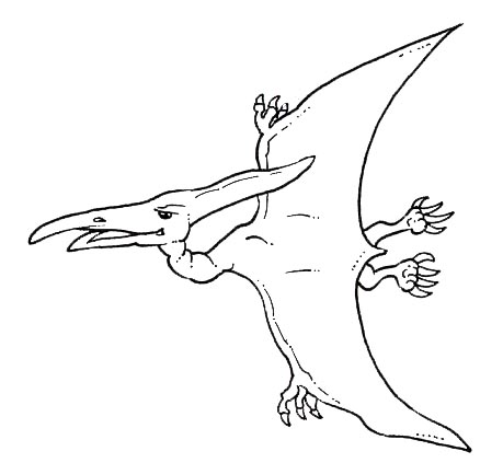 Pteranodon coloring #12, Download drawings